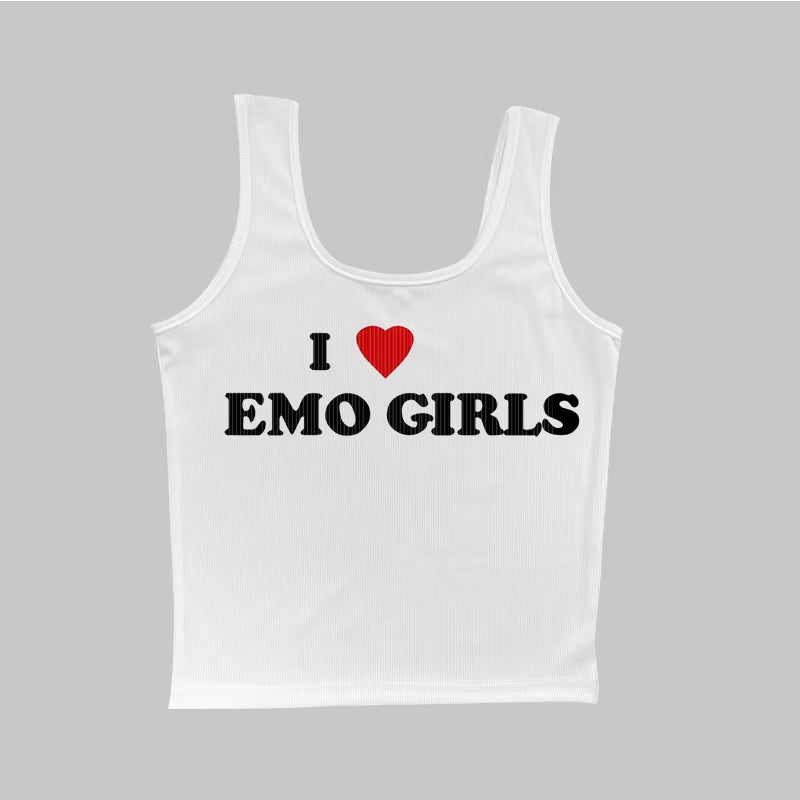 I LOVE to MAKE BOY CRY Y2K Tank Tops Girl Graphic Printed Fashion Harajuku 2024 Streewear Clothes Causal Female Y2K Tops Tee