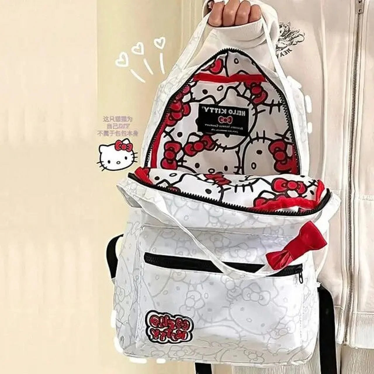 Hello Kitty by  Women'S Large Capacity Kawaii Backpack